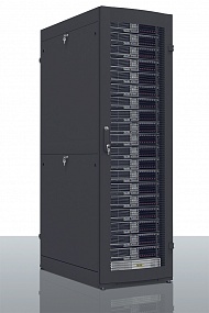 Шкаф серверный ПРОФ напольный 42U (600x1200) дверь перфор. 2 шт., черный, в сборе от компании Гринпоинт