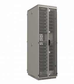 Шкаф серверный напольный 45U (600x1200) дверь перфорированная, задние двойные перфорированные от компании Гринпоинт