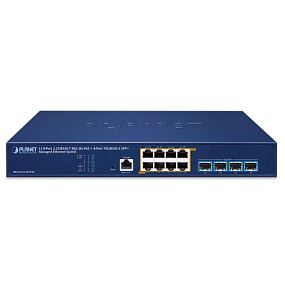  Управляемый Ethernet коммутатор L3 8-Port 2.5GBASE-T 802.3bt PoE + 4-Port 10GBASE-X SFP+ PLANET MGS-6311-8UP4X