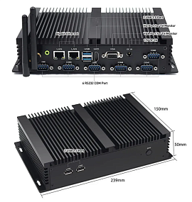 Промышленный безвентиляторный мини‑ПК VENOEN (Hystou) K4 на базе процессоров Intel®