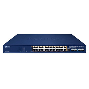 24-портовый управляемый гигабитный Ethernet коммутатор PLANET GS-4210-24UP4X уровня L2/L4