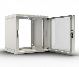 Шкаф телекоммуникационный настенный 6U (600х480) дверь стекло от компании Гринпоинт