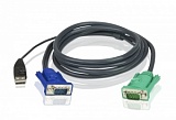 КВМ-кабель с интерфейсами USB, VGA и разъемом SPHD 3-в-1 (1.2м)