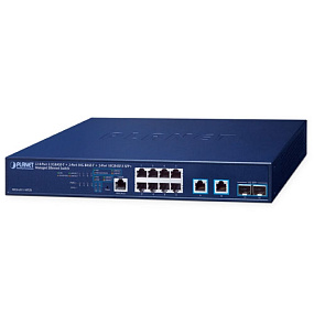 8-портовый мультигигабитный управляемый Ethernet-коммутатор L3 Planet MGS-6311-10T2X