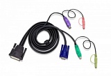 КВМ-кабель с интерфейсами передачи звука, PS/2, VGA (3м)